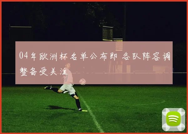 04年欧洲杯名单公布即 各队阵容调整备受关注